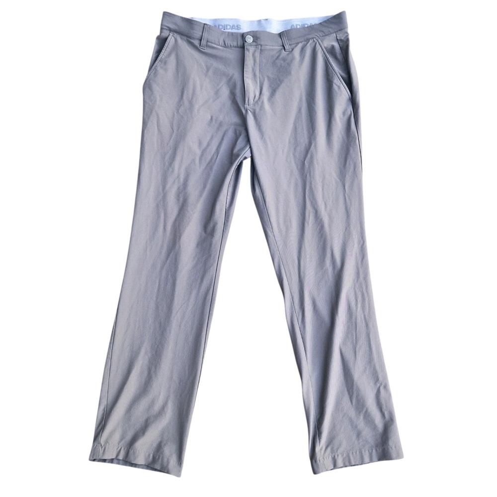 ADIDAS Ultimate 365 Golf Pants 34x30 Men's Gray Flat Front Stretch